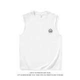 美式潮流休闲背心男女宽松圆领套头上衣印花无袖T恤B3923-特价P19，男装背心/马甲，电商A007-1