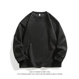 潮流麂皮绒圆领加厚卫衣大码宽松休闲内搭W4612-P28【特价】，男装卫衣，电商A007-1