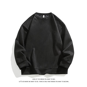 潮流麂皮绒圆领加厚卫衣大码宽松休闲内搭W4612-P28【特价】图片