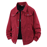 美式工装风黑色牛仔夹克男宽松翻领痞帅休闲外套JA008-特价P60，男装夹克，电商A007-1