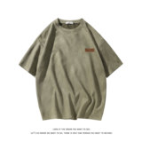 美式休闲风短袖T恤男女宽松简约百搭圆领宽松型上衣T3388-特价P22，男装T恤，电商A007-1