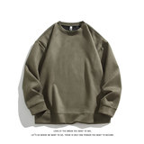 潮流麂皮绒圆领加厚卫衣大码宽松休闲内搭W4612-P28【特价】，男装卫衣，电商A007-1