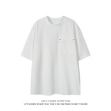 肌理感简约短袖T恤男夏季凉感口袋半袖宽松圆领上衣T3698-特价P22，男装T恤，电商A007-1