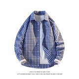 复古格子衬衫男宽松休闲百搭高级感上衣内搭外套C2269-特价36，男装衬衫，电商A007-1