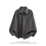 美式复古条纹长袖衬衫男宽松日常百搭休闲翻领外套C2272-特价P37,男装衬衫,电商A007-1, 美式复古条纹长袖衬衫男宽松日常百搭休闲翻领外套C2272-特价P37,男装衬衫,电商A007-1,