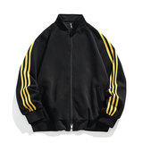 休闲立领套头长袖上衣男女条纹高级感卫衣外套W4694-特价P52，女装短外套，电商A007-1