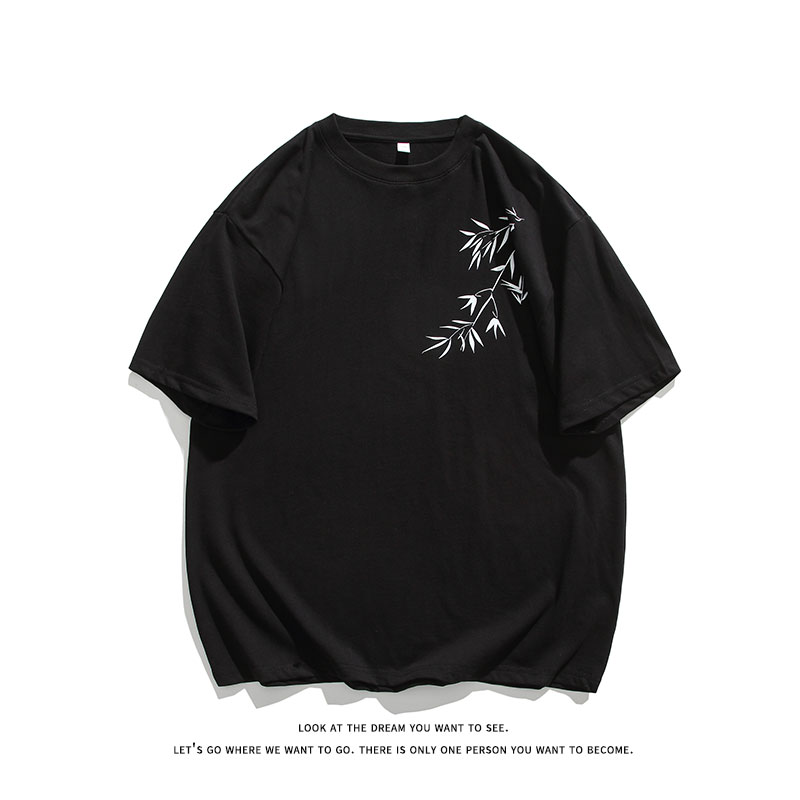 风新中式竹子240克双纱精梳棉半袖短袖T恤T3515-P25【特价】,男装T恤,电商A007-1