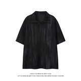 美式风短袖时尚潮流男女宽松型简约肌理感翻领上衣T3703-特价P27，男装T恤，电商A007-1