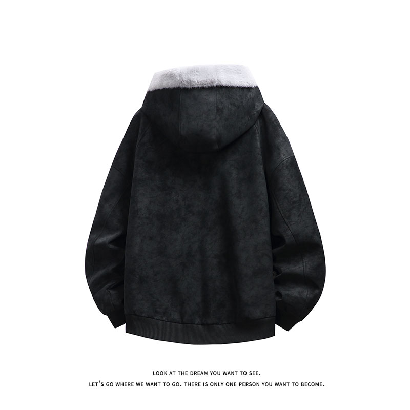 网图慎上荔枝纹皮座山雕加绒连帽棉服加厚保暖棉衣MP7826-特价P85,男装棉衣,电商A007-1