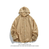 冰丝防晒夏季轻薄透气速干连帽衬衫休闲情侣装外套C2254-特价P42，男装防晒衣，电商A007-1