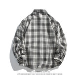 韩版潮流复古格子大码翻领长袖衬衫内搭外套C2196-P28【特价】，男装衬衫，电商A007-1