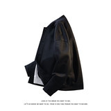 420克重磅棒球领纯色宽松休闲慵懒感上衣外套男女W4686-特价P58，女装短外套，电商A007-1