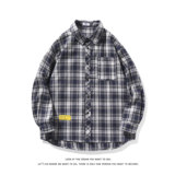 港风慵懒风休闲宽松潮流大码百搭情侣格子衬衫C2158-特P28无差价，男装衬衫，电商A007-1