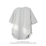 休闲风半开领短袖T恤男女宽松重磅纯棉小领口上衣T3709-特价P20，男装T恤，电商A007-1
