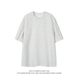 美式风圆领短袖T恤男女宽松型显瘦重磅百搭休闲上衣T3706-特价P24，男装T恤，电商A007-1