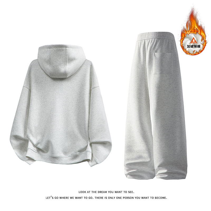 加绒加厚运动服套装W4683JR（加绒）特P60/K8666JR（加绒）特P45,男装休闲套装,电商A007-1