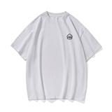 简约印花短袖T恤男纯棉情侣宽松型百搭圆领休闲上衣T3496-特价P23，男装T恤，电商A007-1