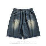 夏新百搭美式休闲松紧腰水洗拼接牛仔短裤子男DK8482-P32【特价】，男装牛仔裤，电商A007-1