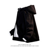 秋冬美式复古开衫连帽卫衣外套男女设计感情侣上衣W4692-特价P63，女装短外套，电商A007-1