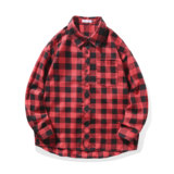 慵懒风潮流休闲宽松百搭情侣格子衬衫C2162-P32【特价】，男装衬衫，电商A007-1