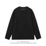 重磅休闲宽松上衣内搭极简风小领口套头长袖卫衣男W4713-特价P26，男装卫衣，电商A007-1