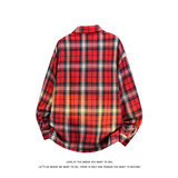 韩版潮流复古格子大码翻领长袖衬衫内搭外套C2208-P28【特价】，男装衬衫，电商A007-1