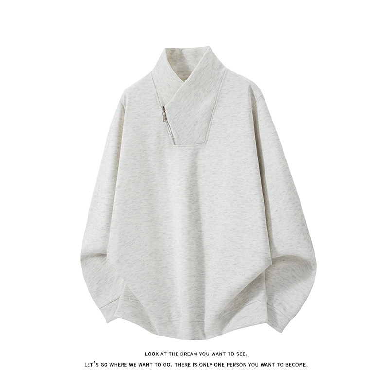 重磅立领斜拉链卫衣男宽松型休闲时尚潮流上衣TDR299-特价P25，男装T恤，电商A007-1