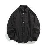 蓝色衬衫男长袖韩版潮流痞帅休闲宽松衬衣外套C2250-特价P47，男装衬衫，电商A007-1