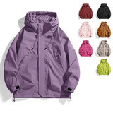 多巴胺连帽冲锋衣秋季工装防水夹克户外运动外套FJ90-特价P37，男装夹克，电商A007-1