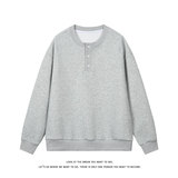 美式复古亨利领卫衣男女高级感宽松慵懒风潮流上衣W4712-特价P35，男装卫衣，电商A007-1