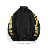 休闲立领套头长袖上衣男女条纹高级感卫衣外套W4694-特价P52，女装短外套，电商A007-1