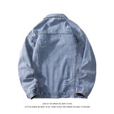 休闲大码宽松男潮流立体剪裁破洞牛仔外套夹克J1129-P65【特价】，男装工装外套，电商A007-1