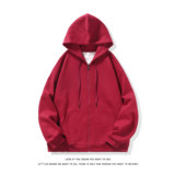 潮流大码休闲宽松情侣开衫连帽纯色卫衣外套W4277-P44【特价】，女装短外套，电商A007-1