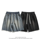 夏新百搭美式休闲松紧腰水洗潮流牛仔短裤子男DK8490-P32【特价】，男装牛仔裤，电商A007-1