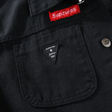 工装风翻领牛仔夹克男休闲宽松纽扣多口袋长袖外套JB80-特价P53，男装夹克，电商A007-1