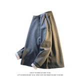 秋季新款纯色长袖上衣男女同款设计感线条宽松卫衣W4684-特价P50，男装卫衣，电商A007-1