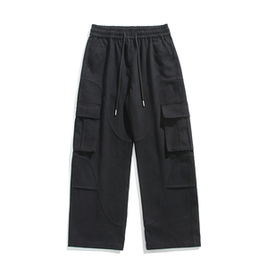 全棉加厚水洗工装多口袋休闲裤男潮流大码直筒K8576-P47【特价】图片