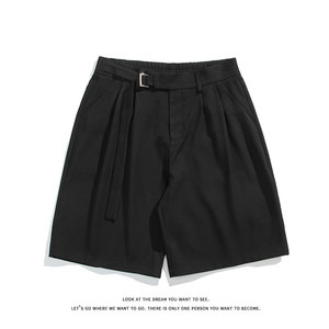 夏季痞帅男高级垂坠感直筒西裤休闲短裤五分裤DK8495-P32【特价】图片