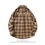 港风慵懒风休闲宽松潮流大码百搭情侣格子衬衫C2158-特P28无差价，男装衬衫，电商A007-1