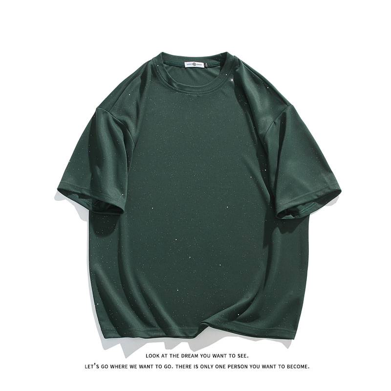 夏季潮流重磅满天星空亮片半袖短袖T恤情侣装T3526-P17【特价】,男装T恤,电商A007-1