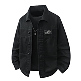 工装风翻领夹克男宽松休闲多口袋痞帅外套美式复古JA2201-特价P60，男装夹克，电商A007-1