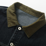 工装风拼接撞色牛仔夹克男翻领宽松休闲百搭外套JA3516-特价P68，男装夹克，电商A007-1