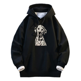 美式卫衣斑点狗印花男女宽松休闲百搭高级感上衣W4696-特价37，男装卫衣，电商A007-1