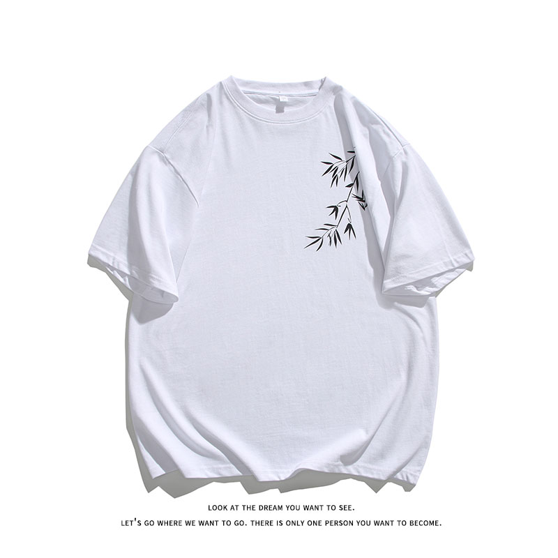 风新中式竹子240克双纱精梳棉半袖短袖T恤T3515-P25【特价】,男装T恤,电商A007-1