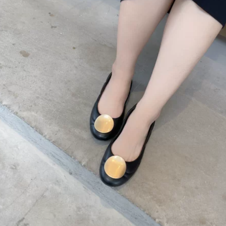 STELLA LUNA 乐福鞋一脚蹬金币羊皮平底芭蕾舞鞋 SL322056 121094