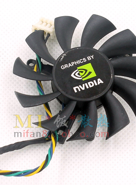NVIDIA PLD06010B12M   直径55mm 孔距39mm 4针温控   显卡风扇