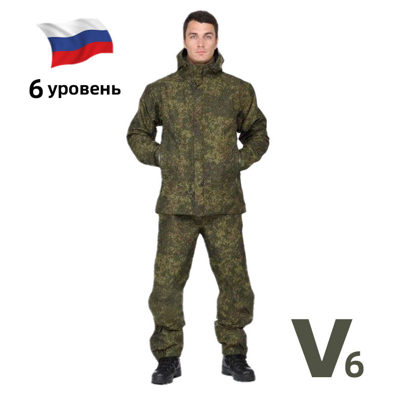 俄罗斯进口小绿人原品VKBO系统V6硬壳冲锋衣裤套装户外雨衣套服