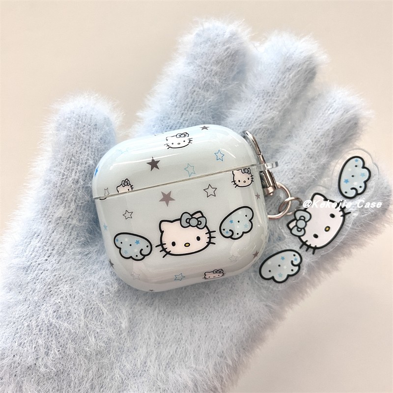适用airpods卡通翅膀kt猫耳机壳