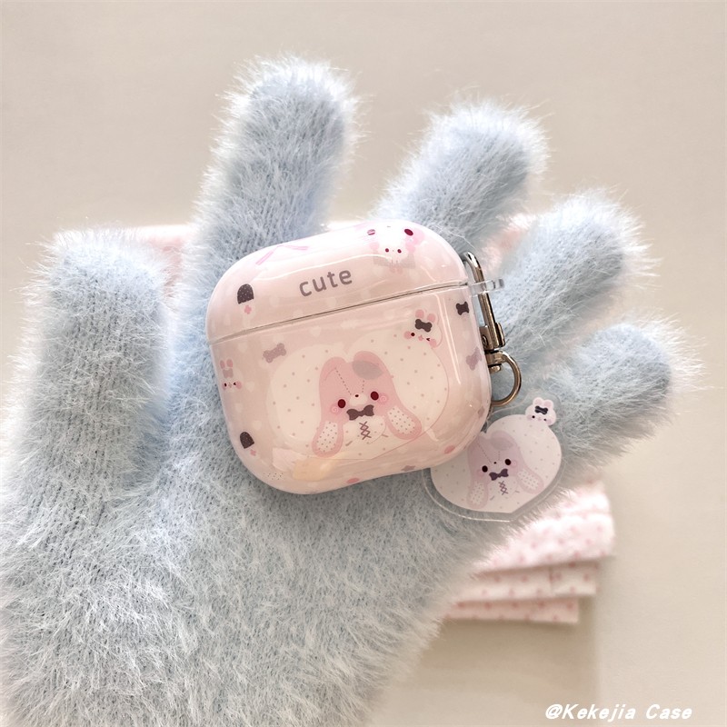 适用苹果airpods4耳机壳粉色卡通