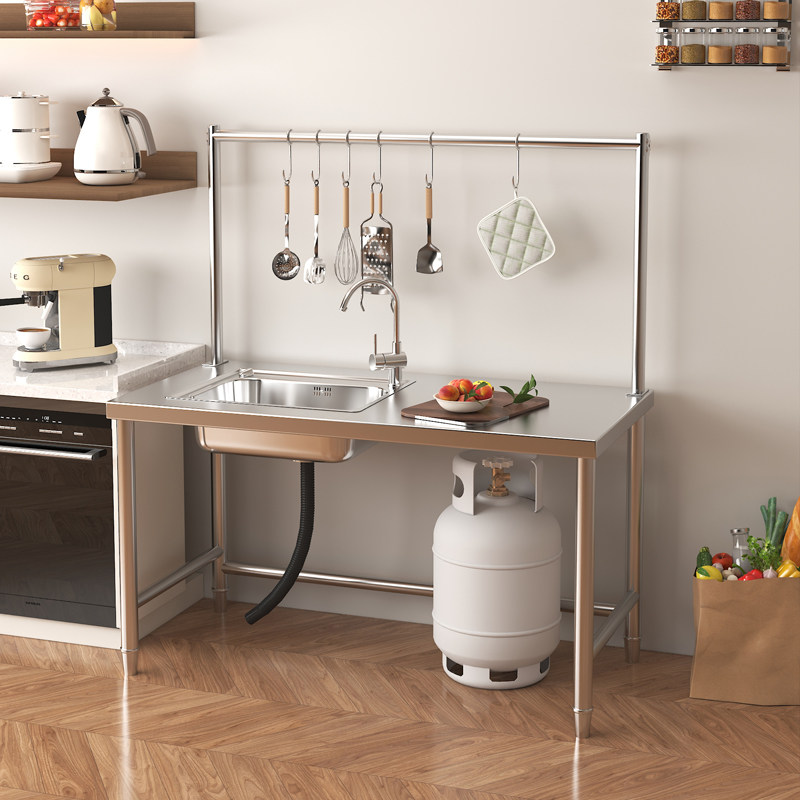 不锈钢厨房水槽置物架洗菜盆洗碗池水槽灶台架收纳整理宿舍工作台
